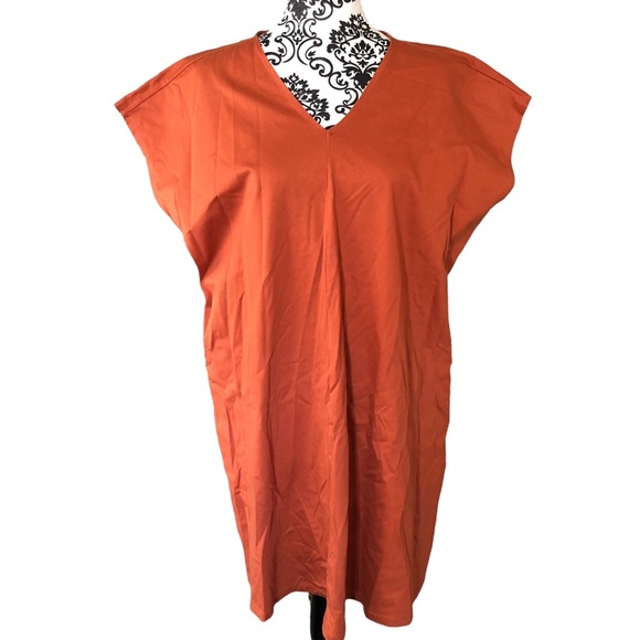 UNIQLO Orange Cotton Oversized Dress - Picture 3 of 11